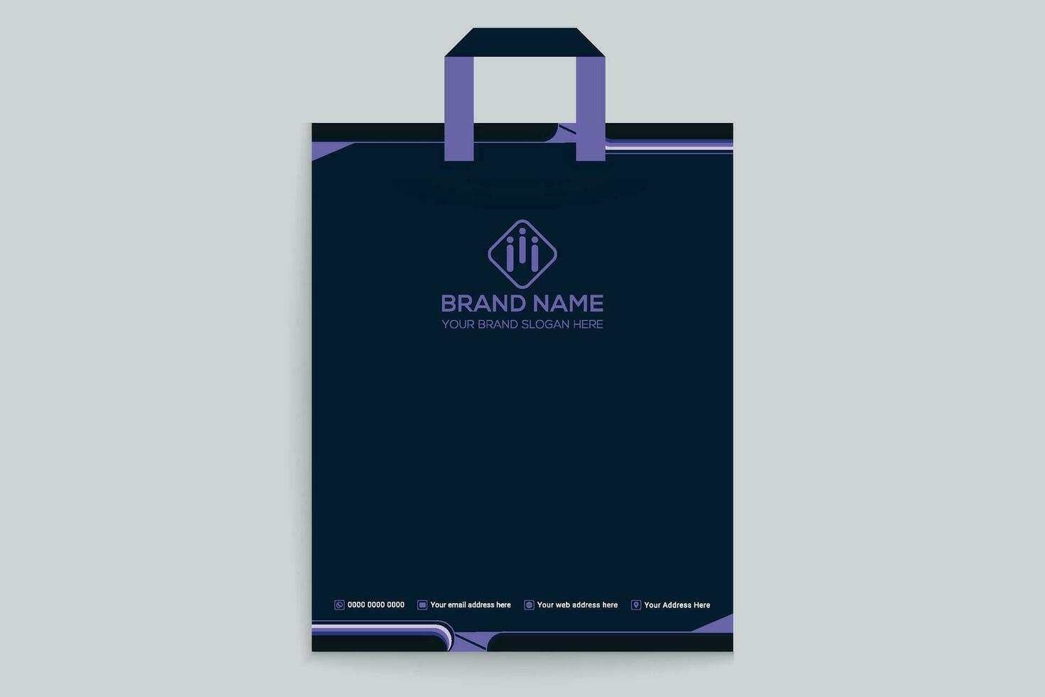 black color shopping bag design vector