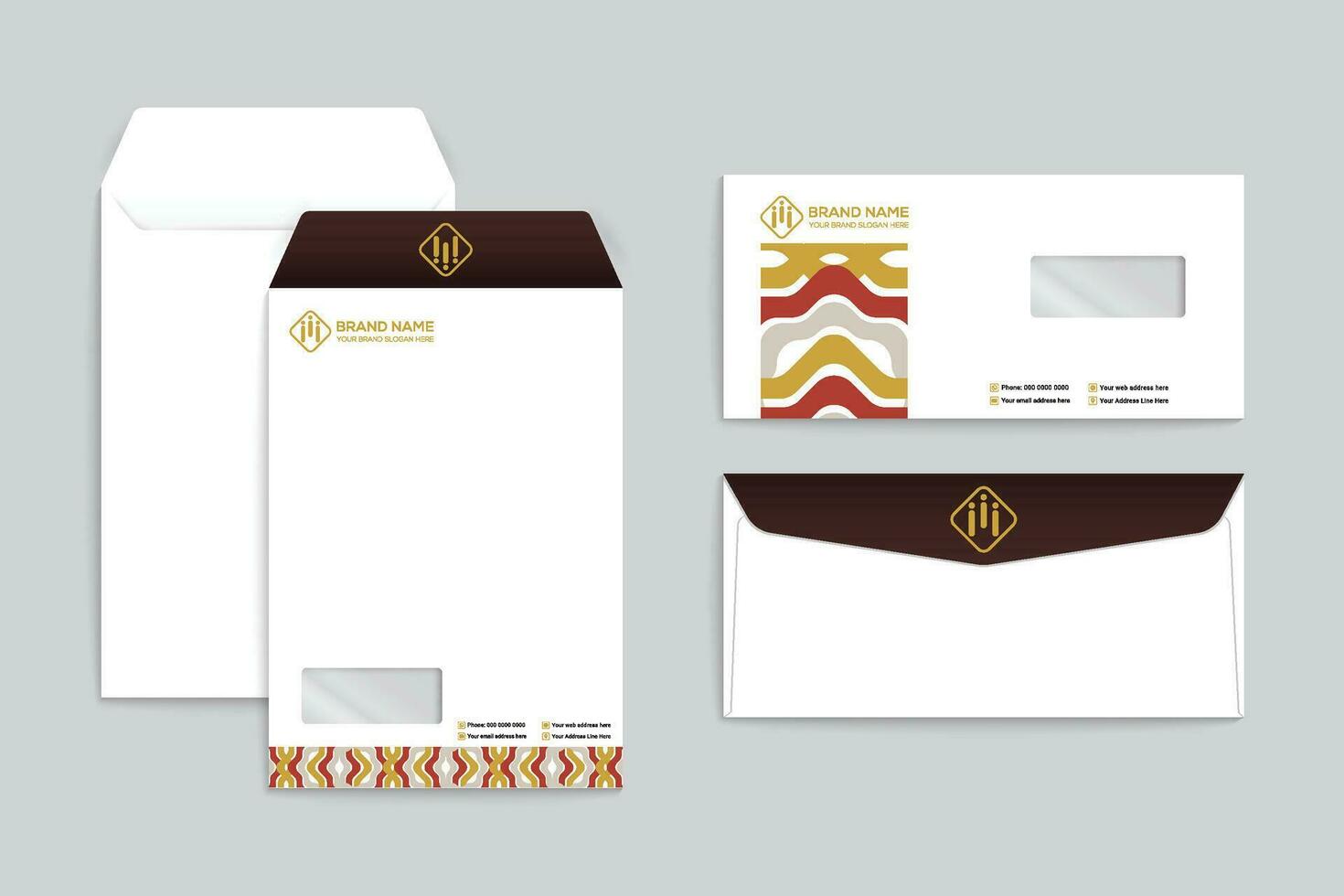 Modern professional envelope design vector