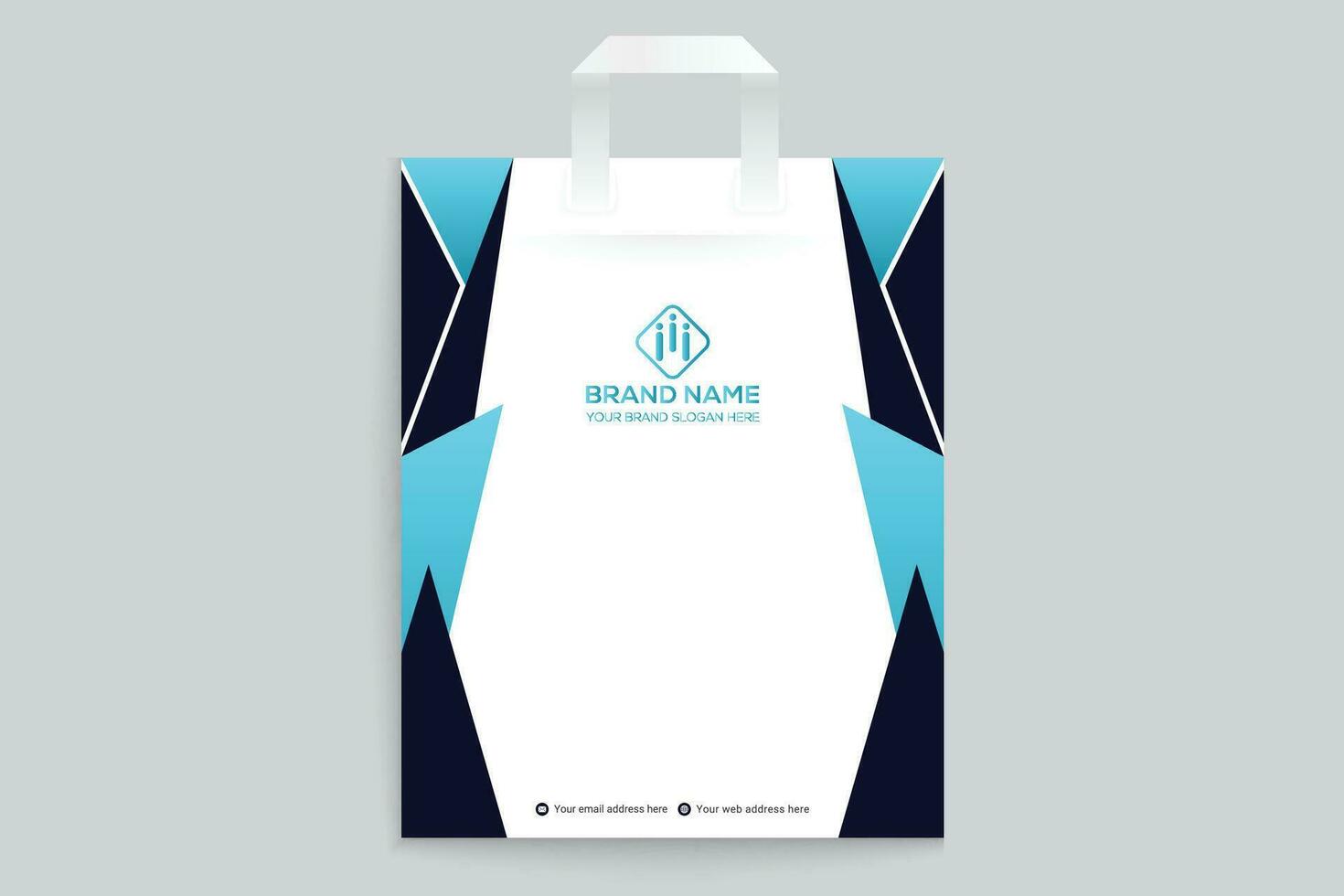Clean style modern shopping bag template vector