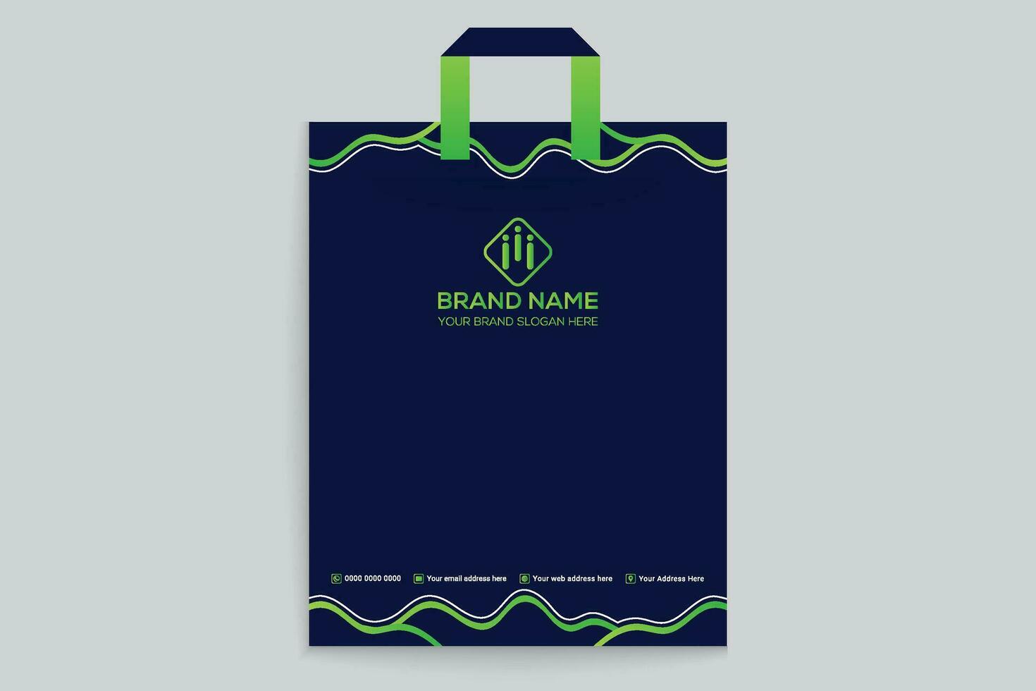 Corporate shopping bag template vector