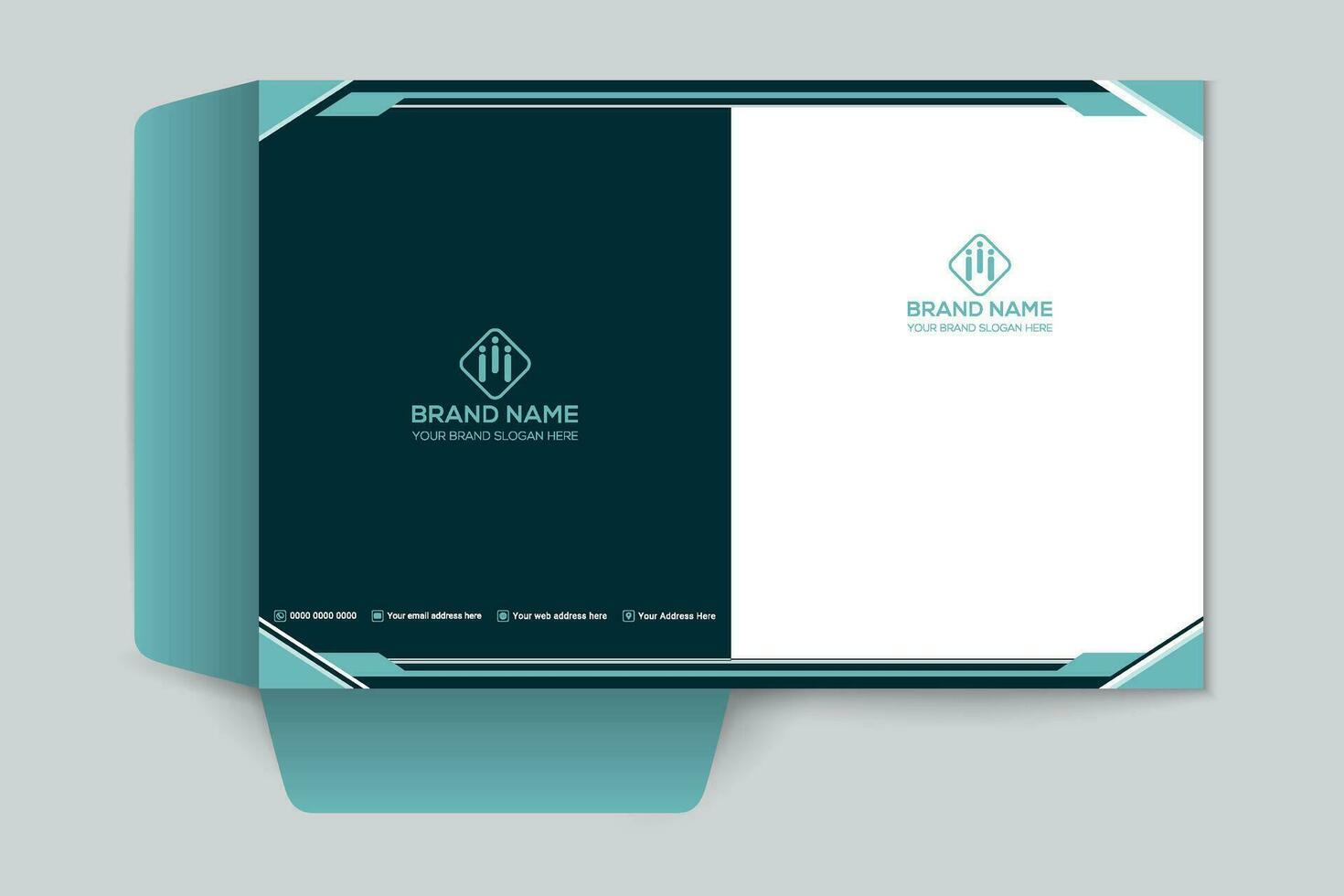 Professional presentation folder mockup vector