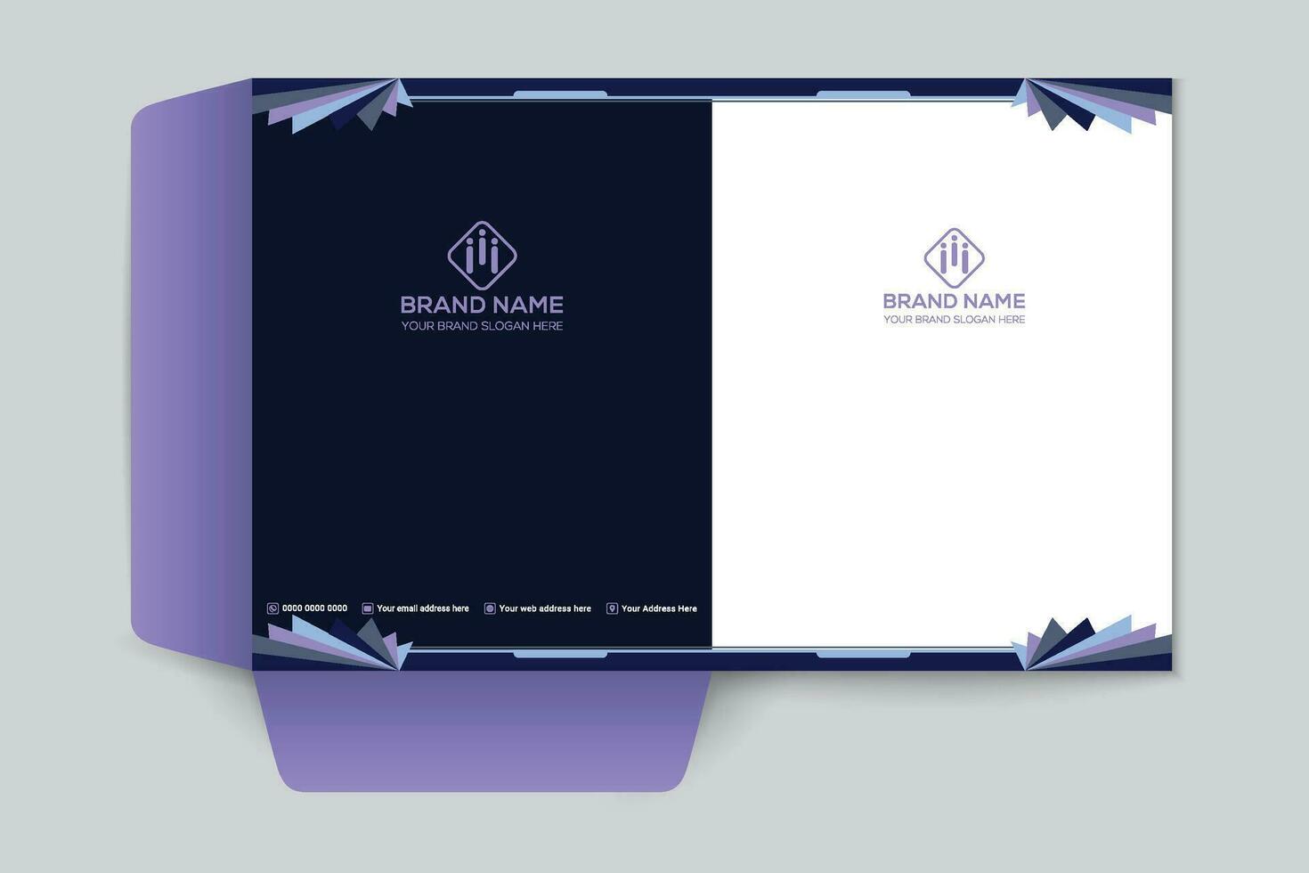 Clean corporate presentation folder template vector