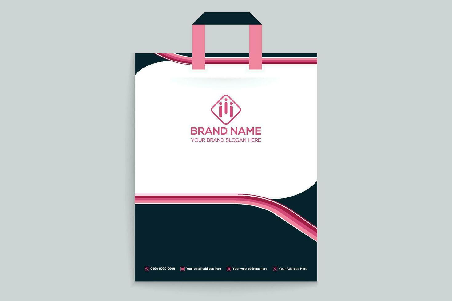 Corporate shopping bag template vector