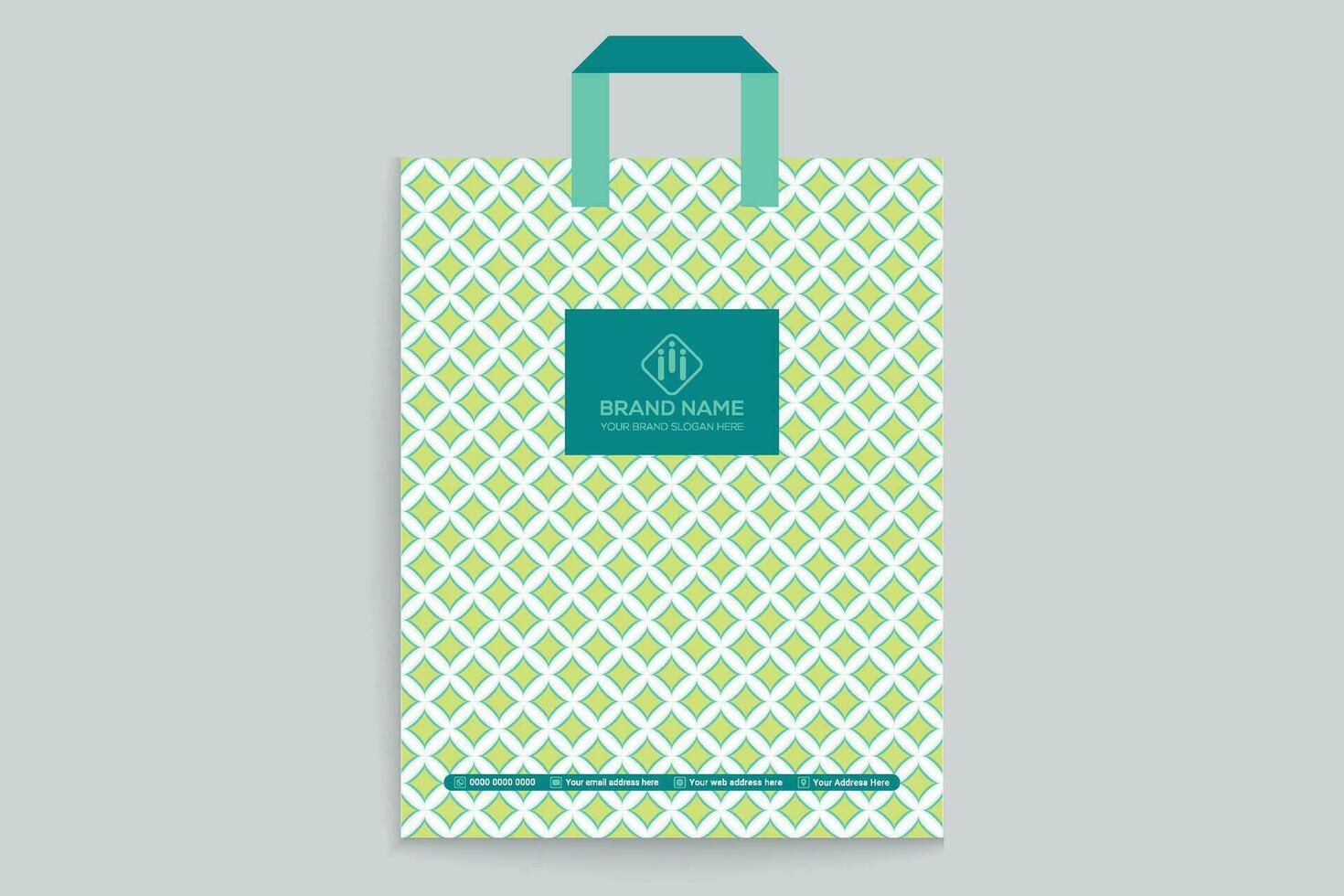 Clean minimal shopping bag design vector