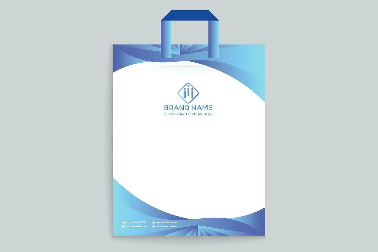 Gradient   luxury shopping bag template vector