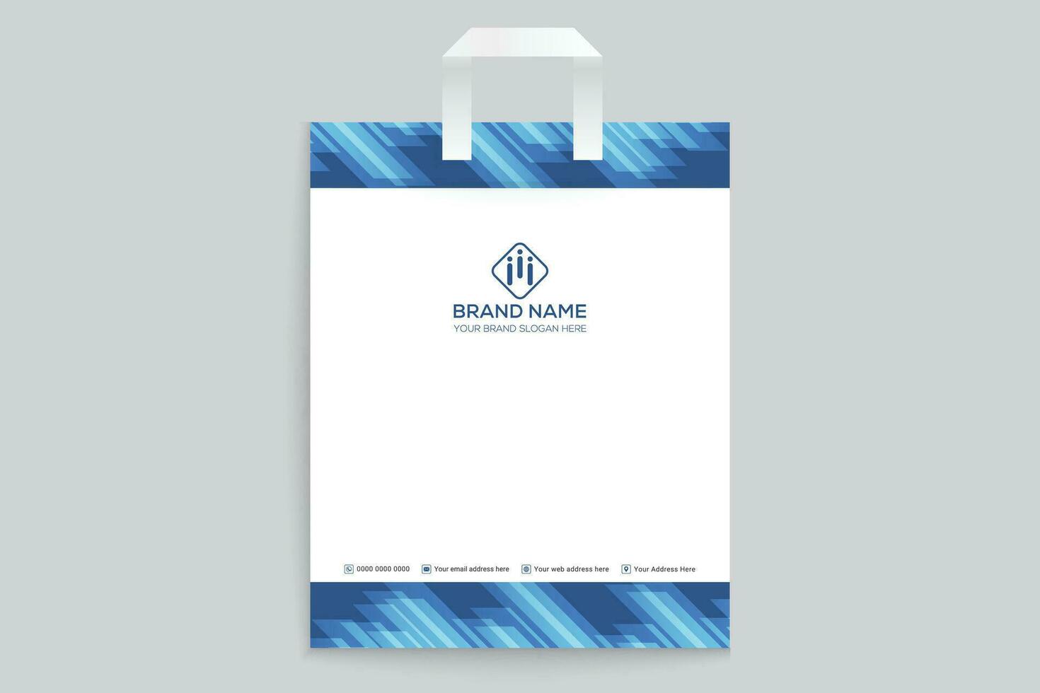 Gradient   luxury shopping bag template vector