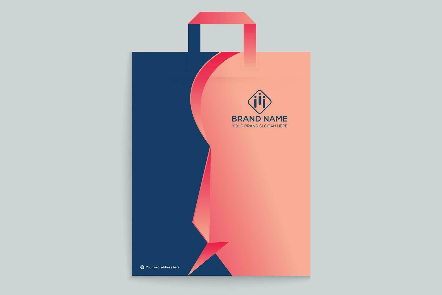 Modern professional shopping bag design vector