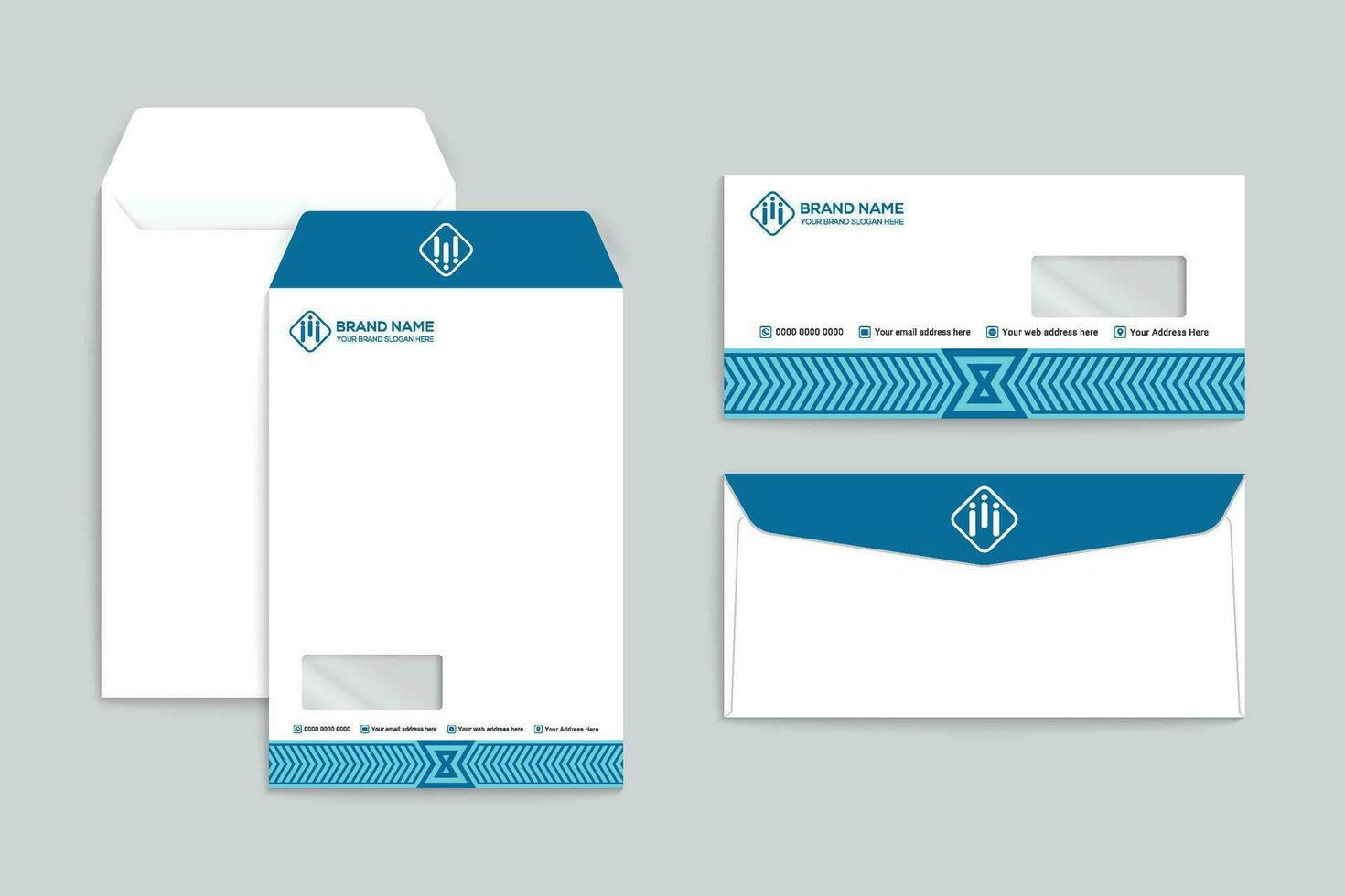 Company envelope design and blue color vector