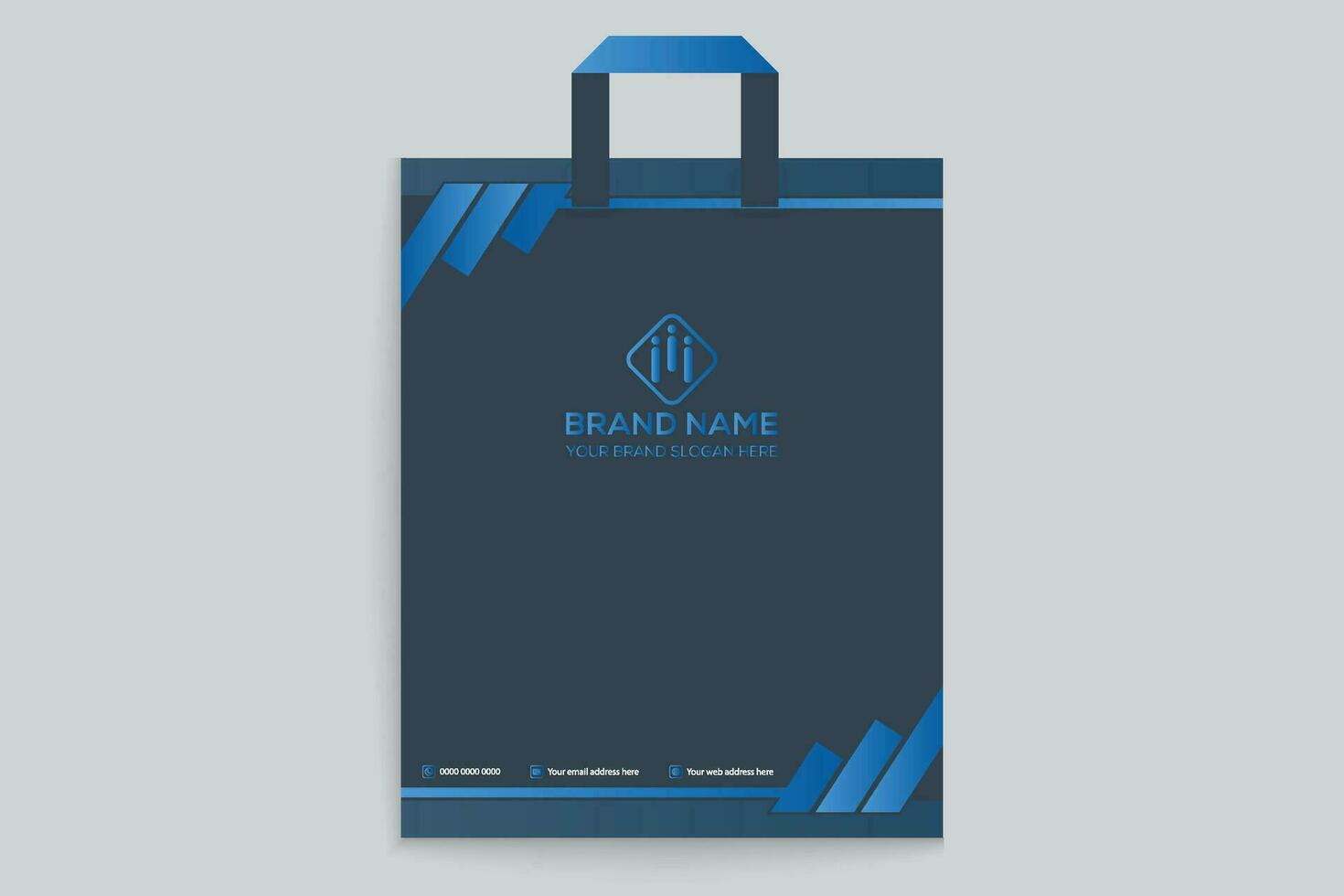 Professional shopping bag mockup design vector