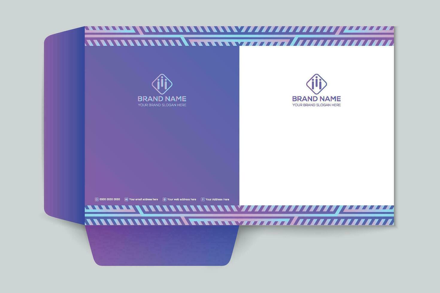 Gradient  presentation folder template vector