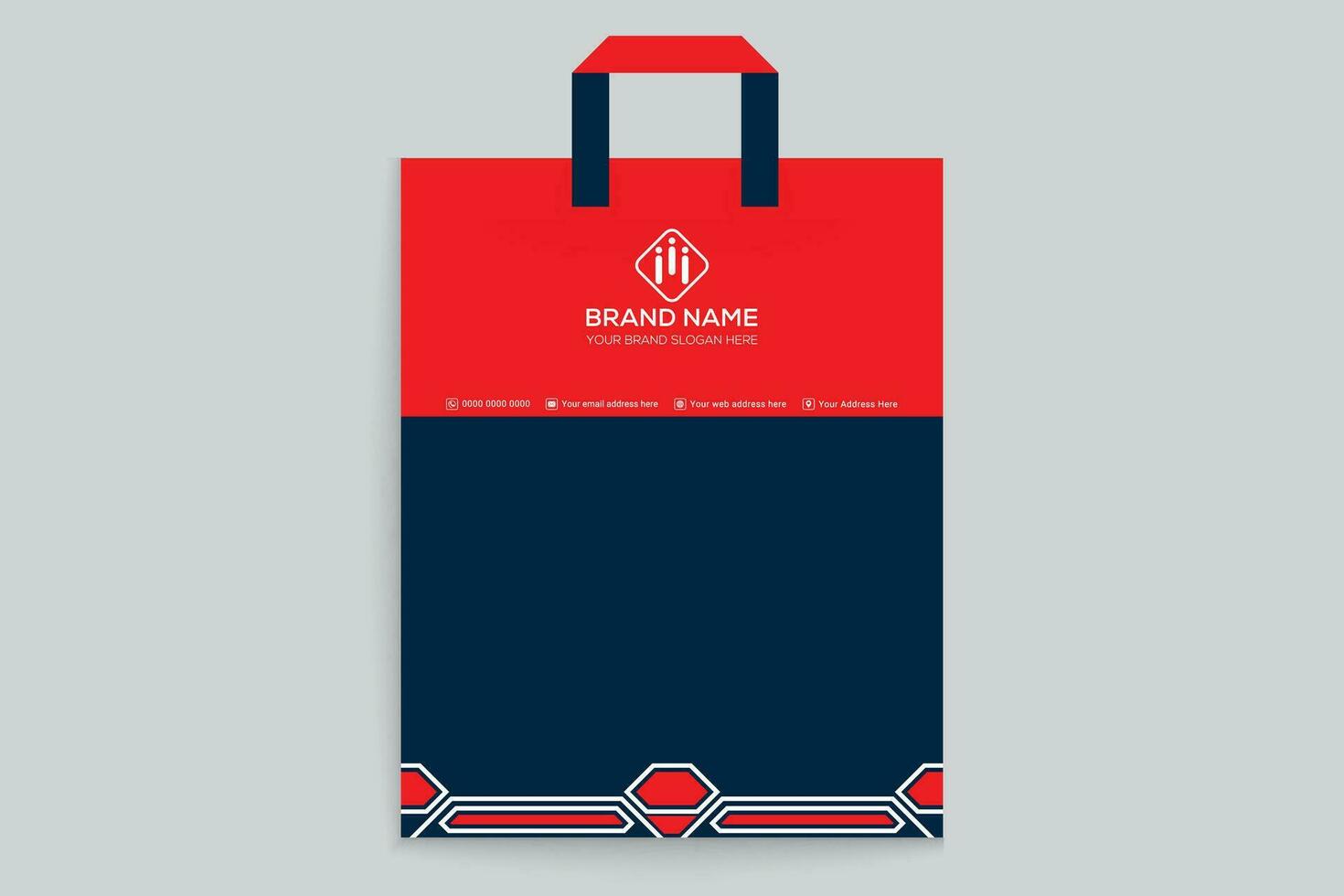 Red  color shopping bag design vector