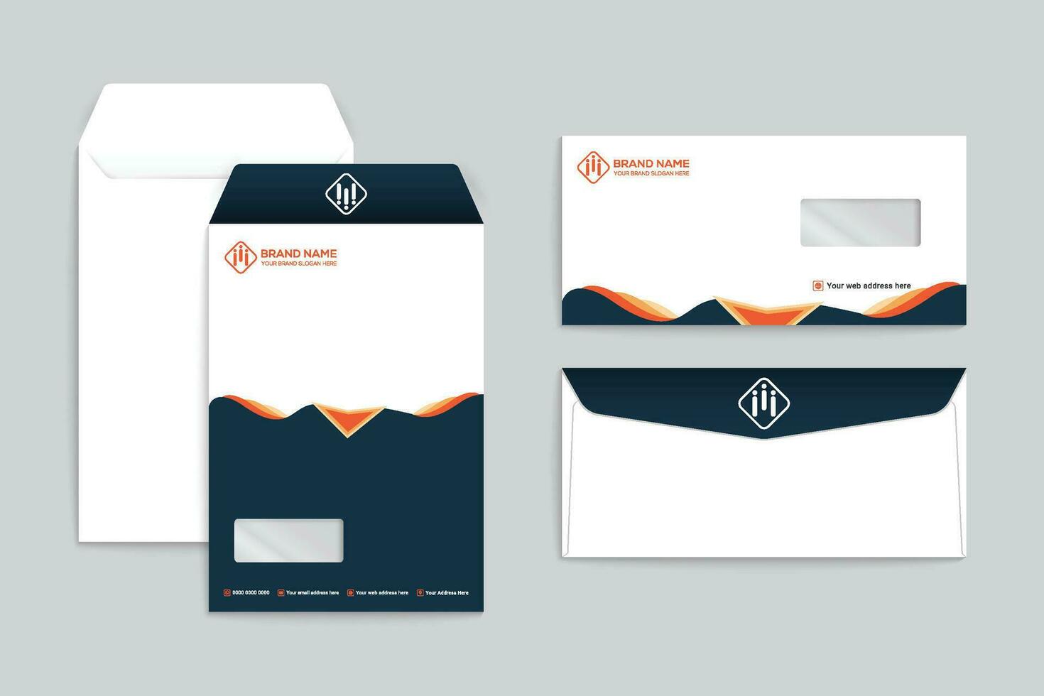 Modern professional envelope design vector