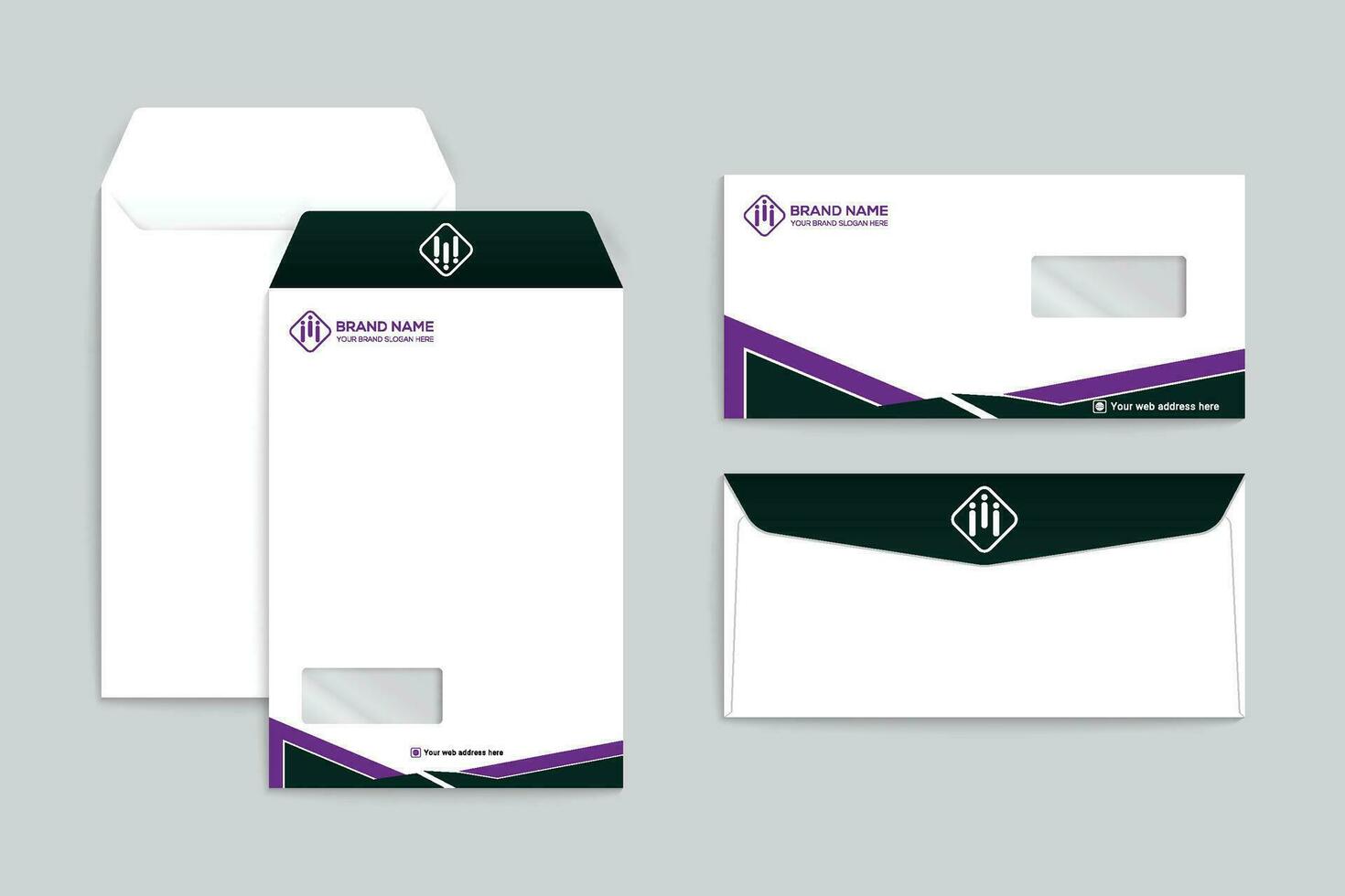 Modern envelope design template vector