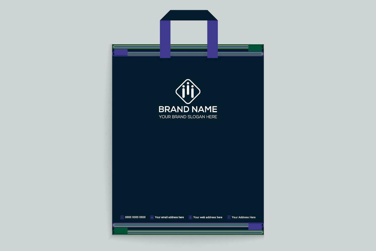 black color shopping bag design vector