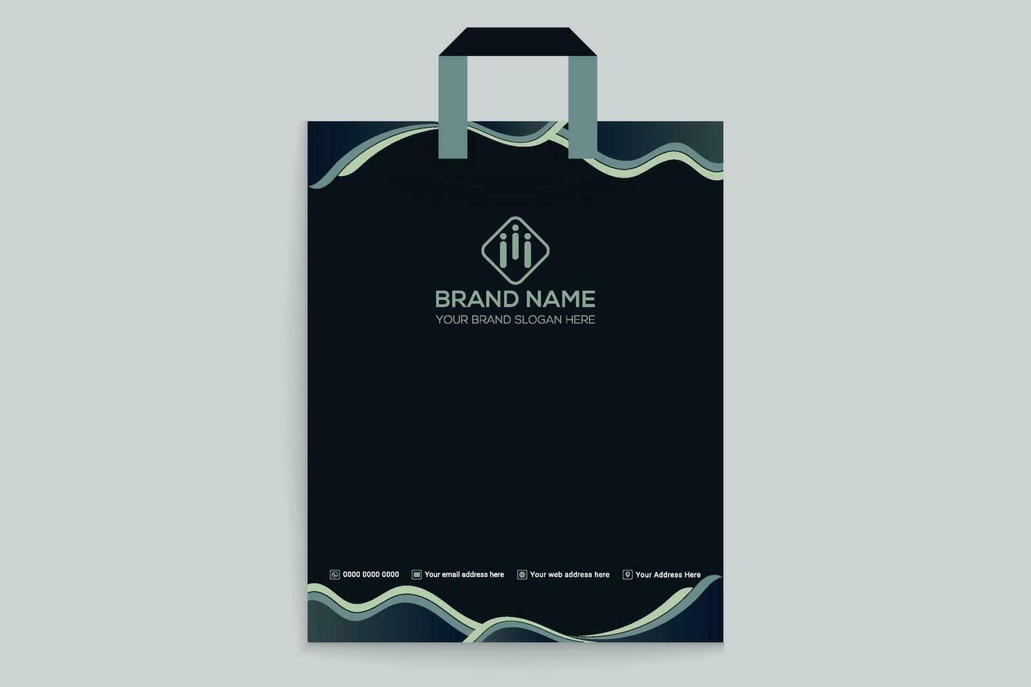black color shopping bag design vector