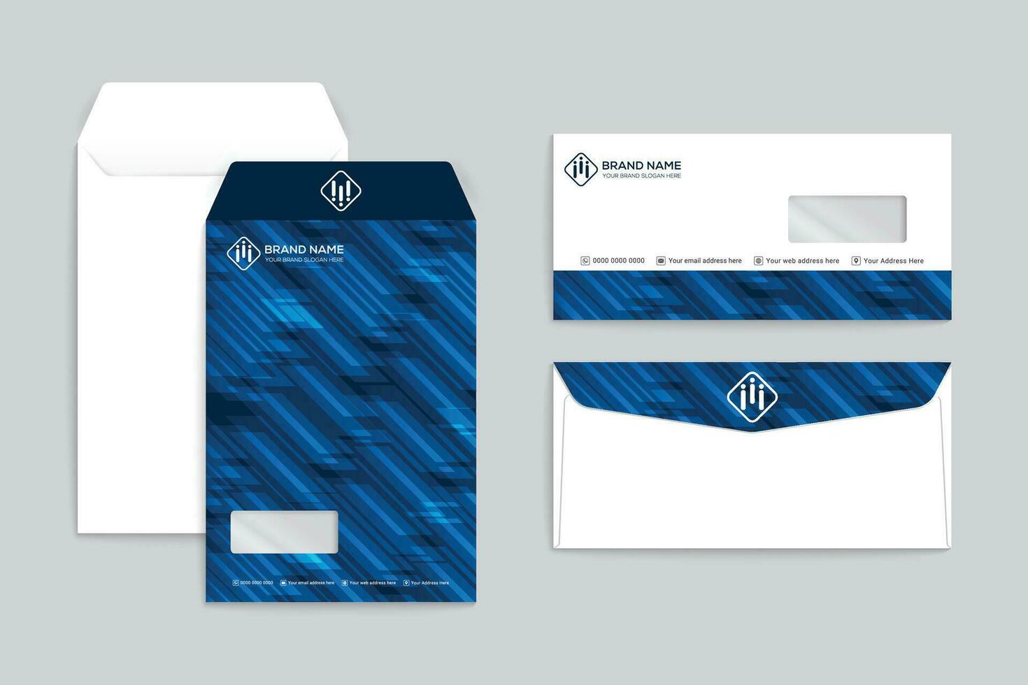 Modern envelope design template vector