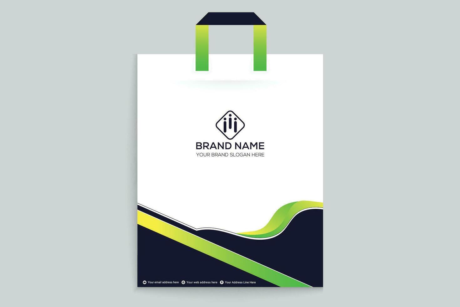 green  shape visit card design vector