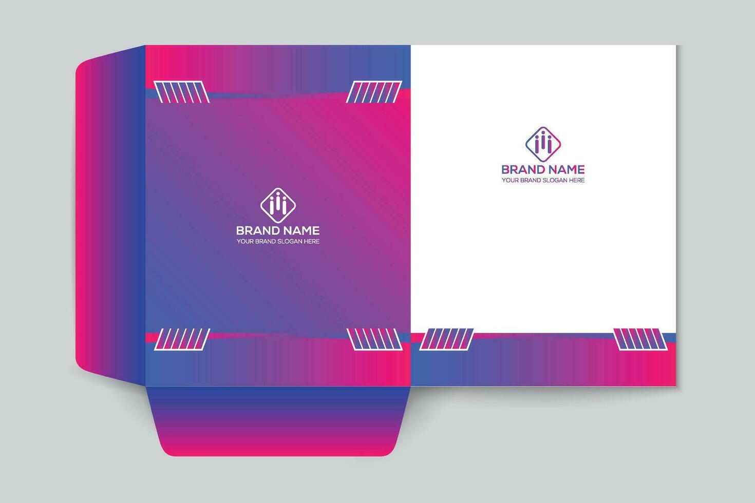 Gradient  color  presentation folder template vector