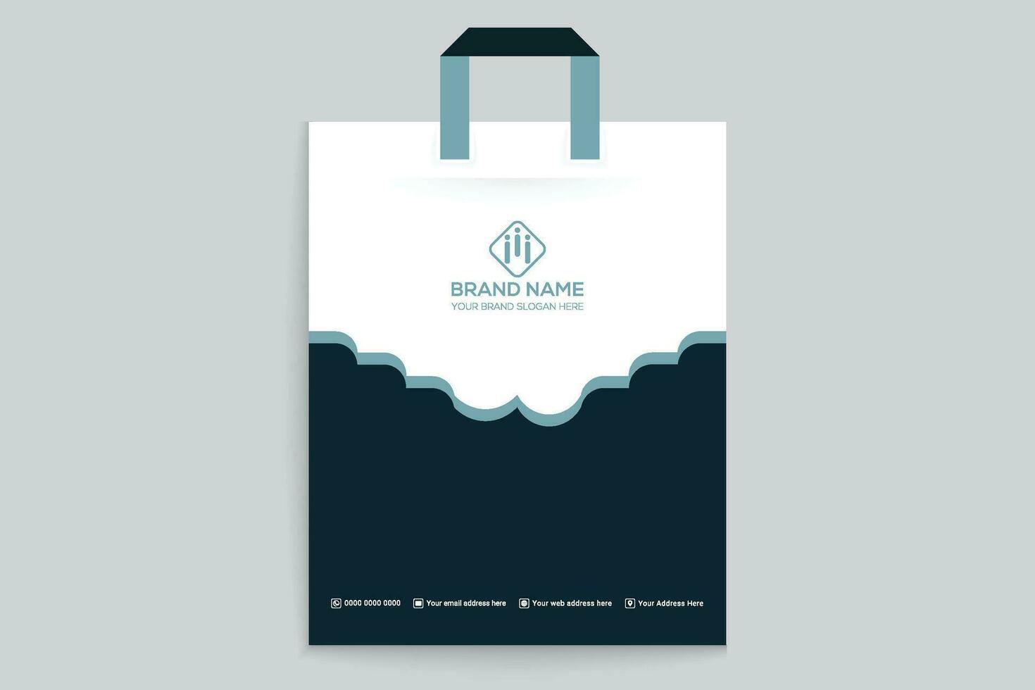 black color shopping bag design vector