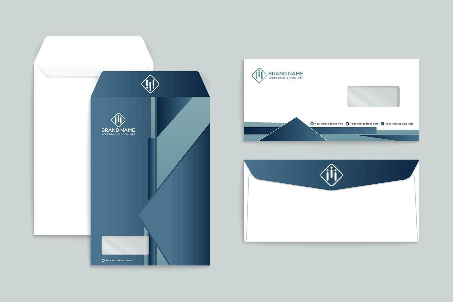 Professional envelope mockup vector