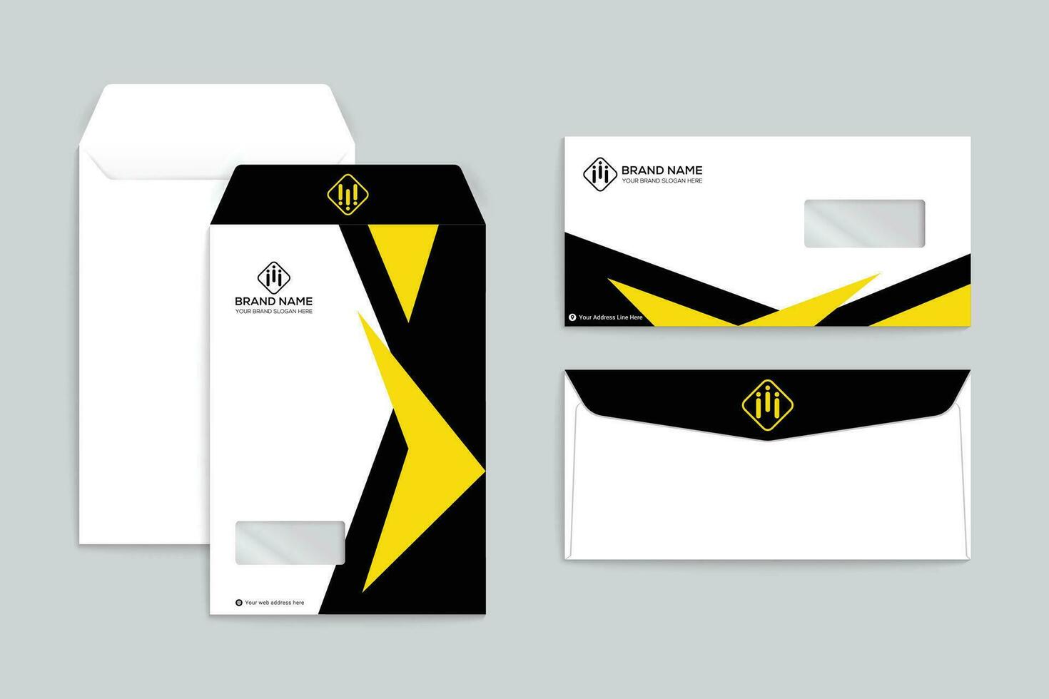 Modern envelope design template vector