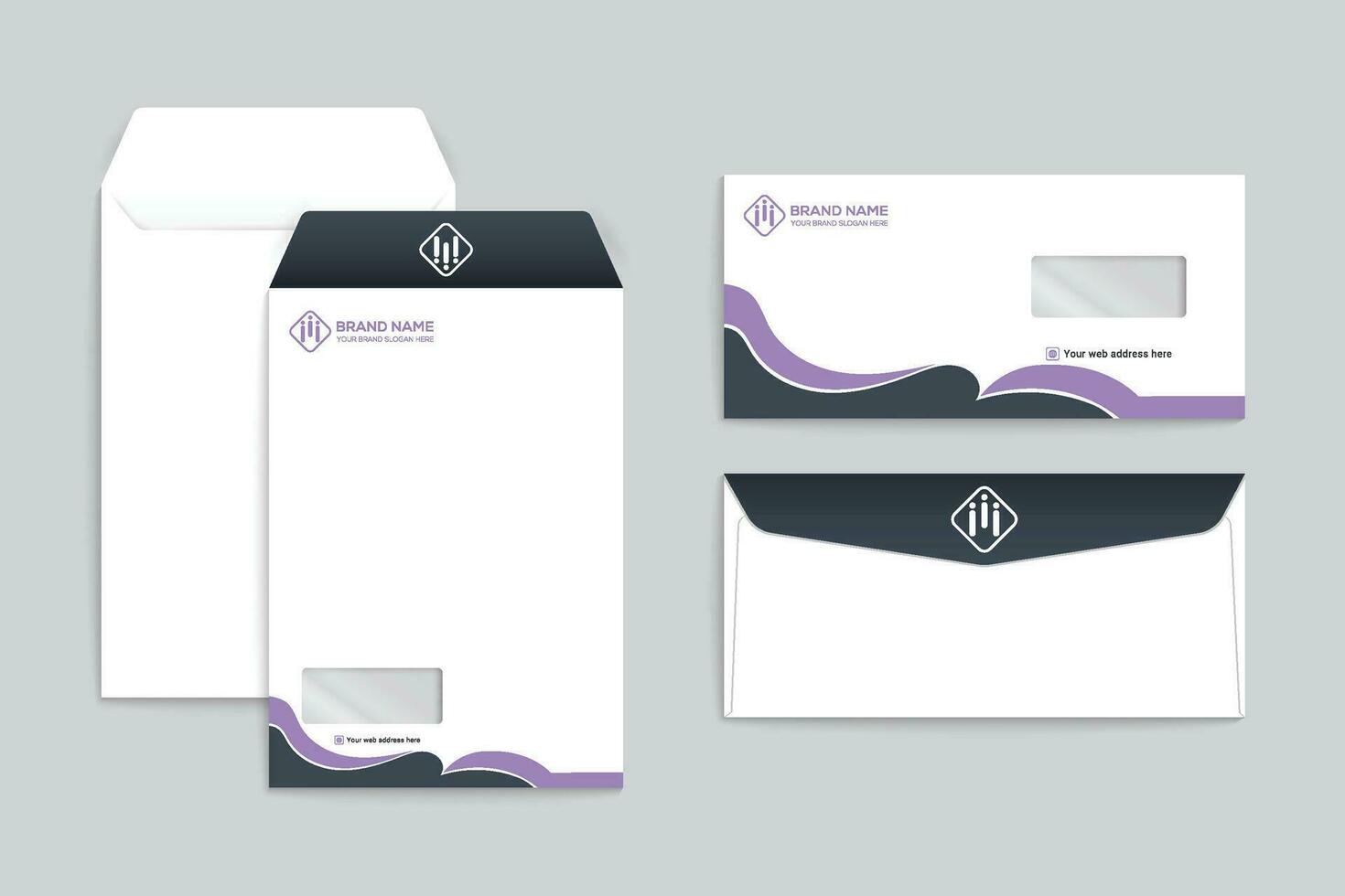 Professional envelope mockup vector