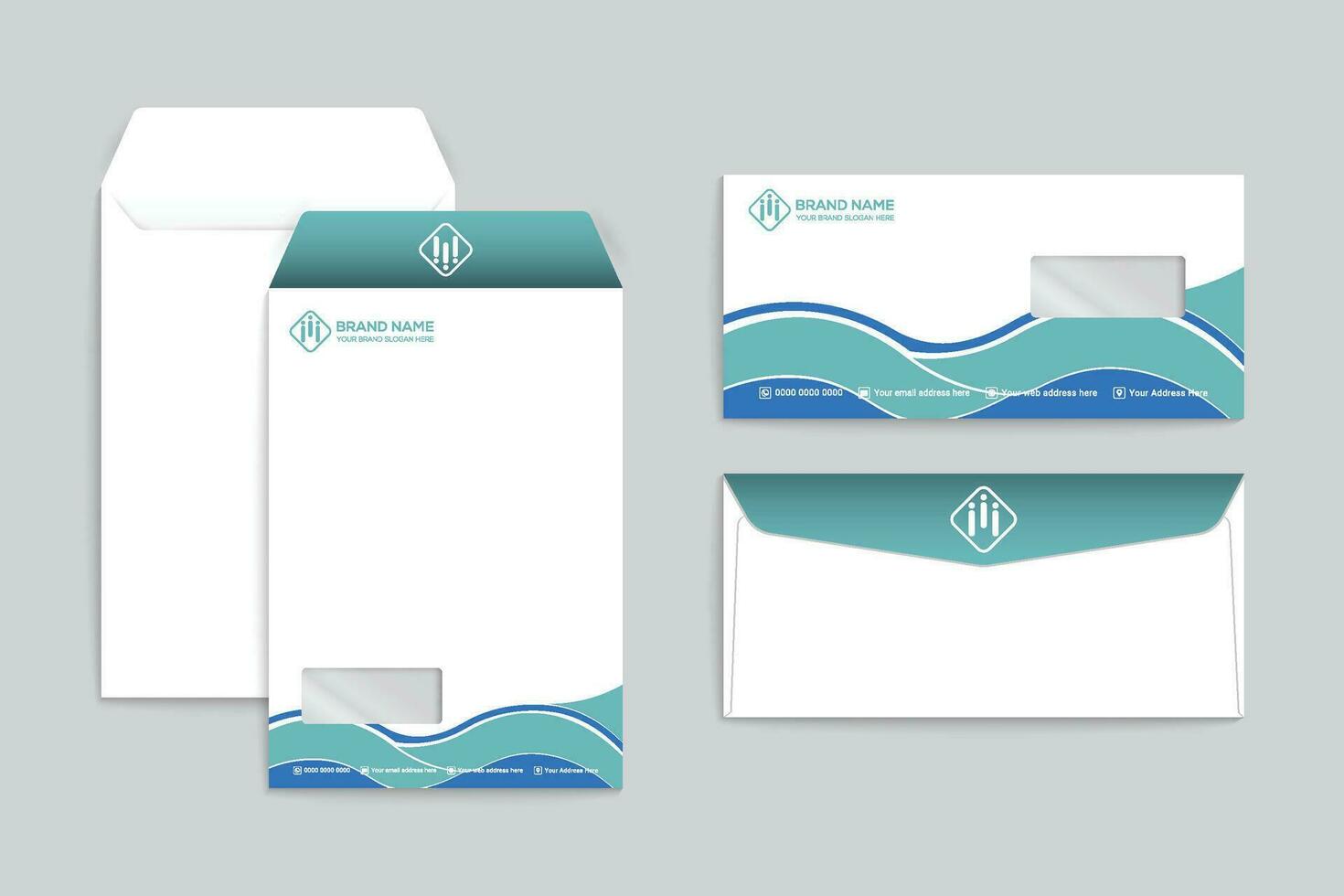 Modern professional envelope design vector