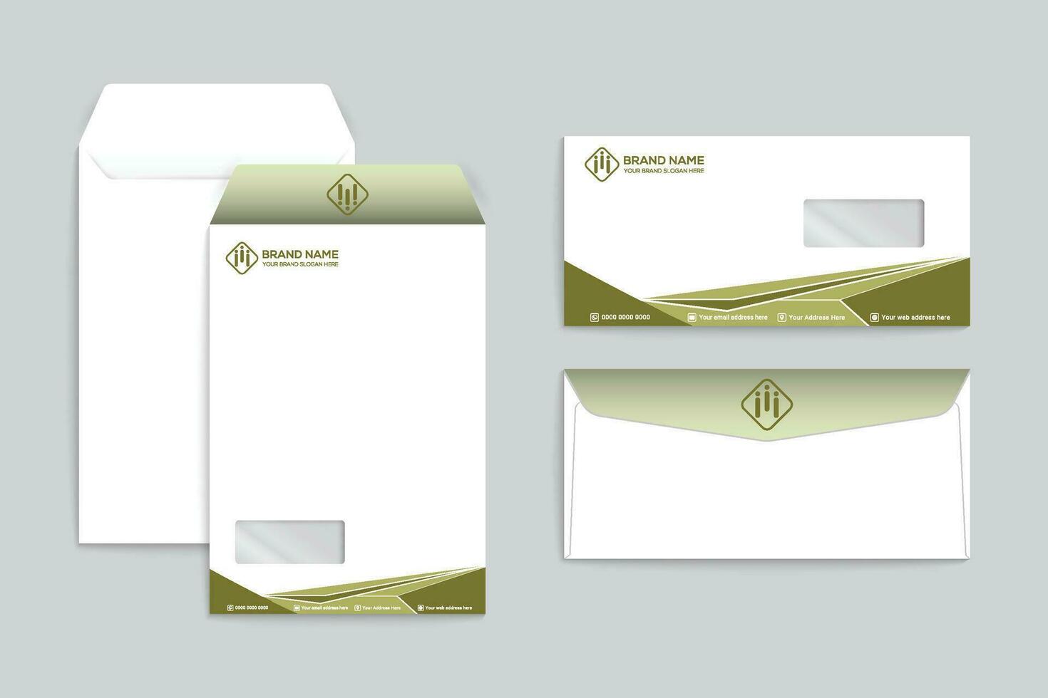 Stylish envelope template vector