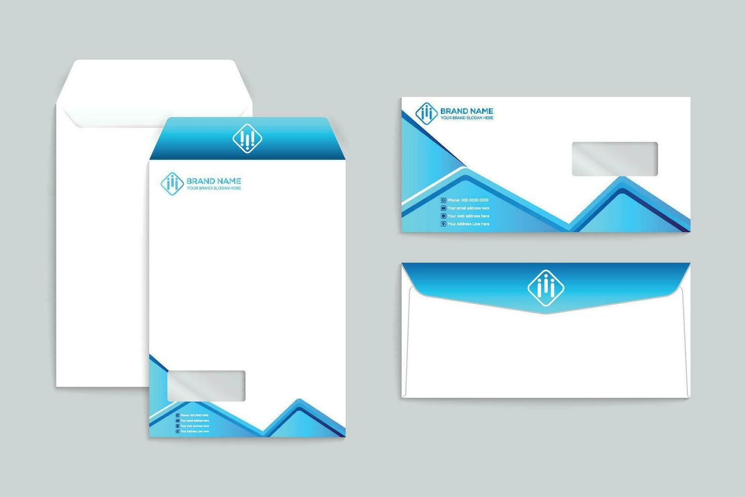 Stylish envelope template vector