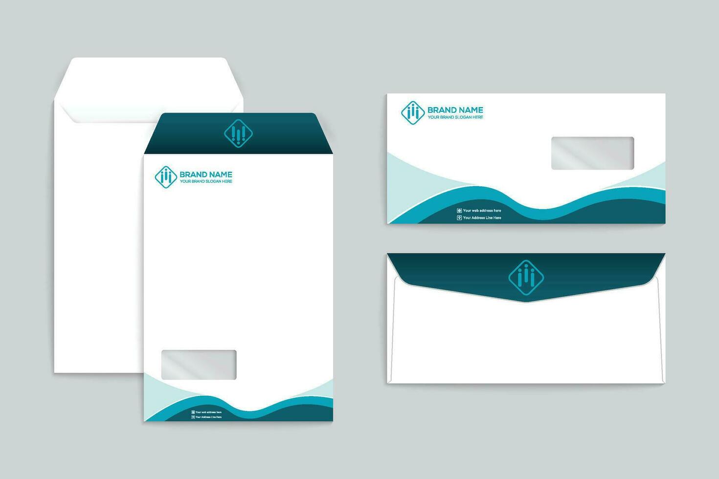 Stylish envelope template vector