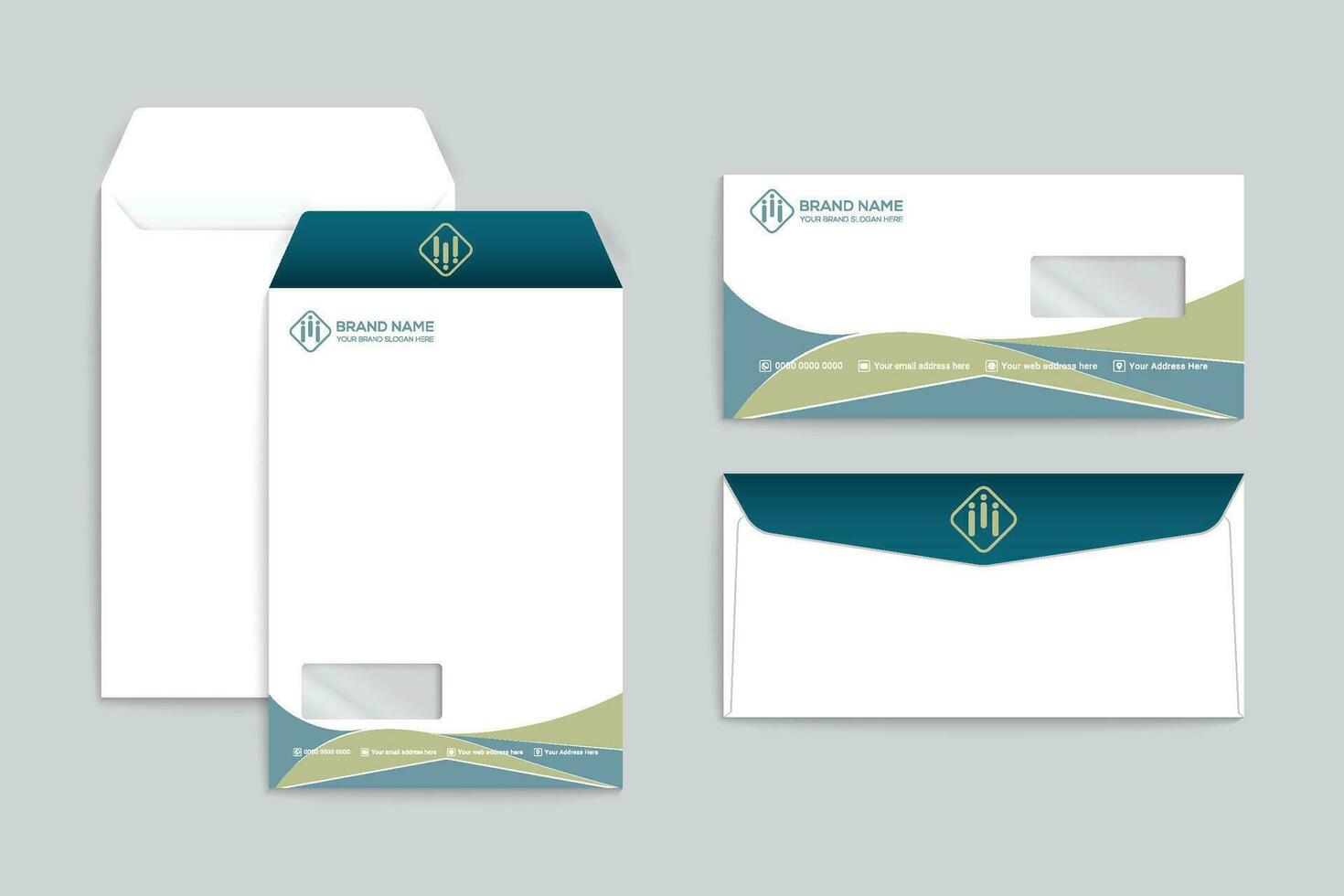 Modern professional envelope design vector