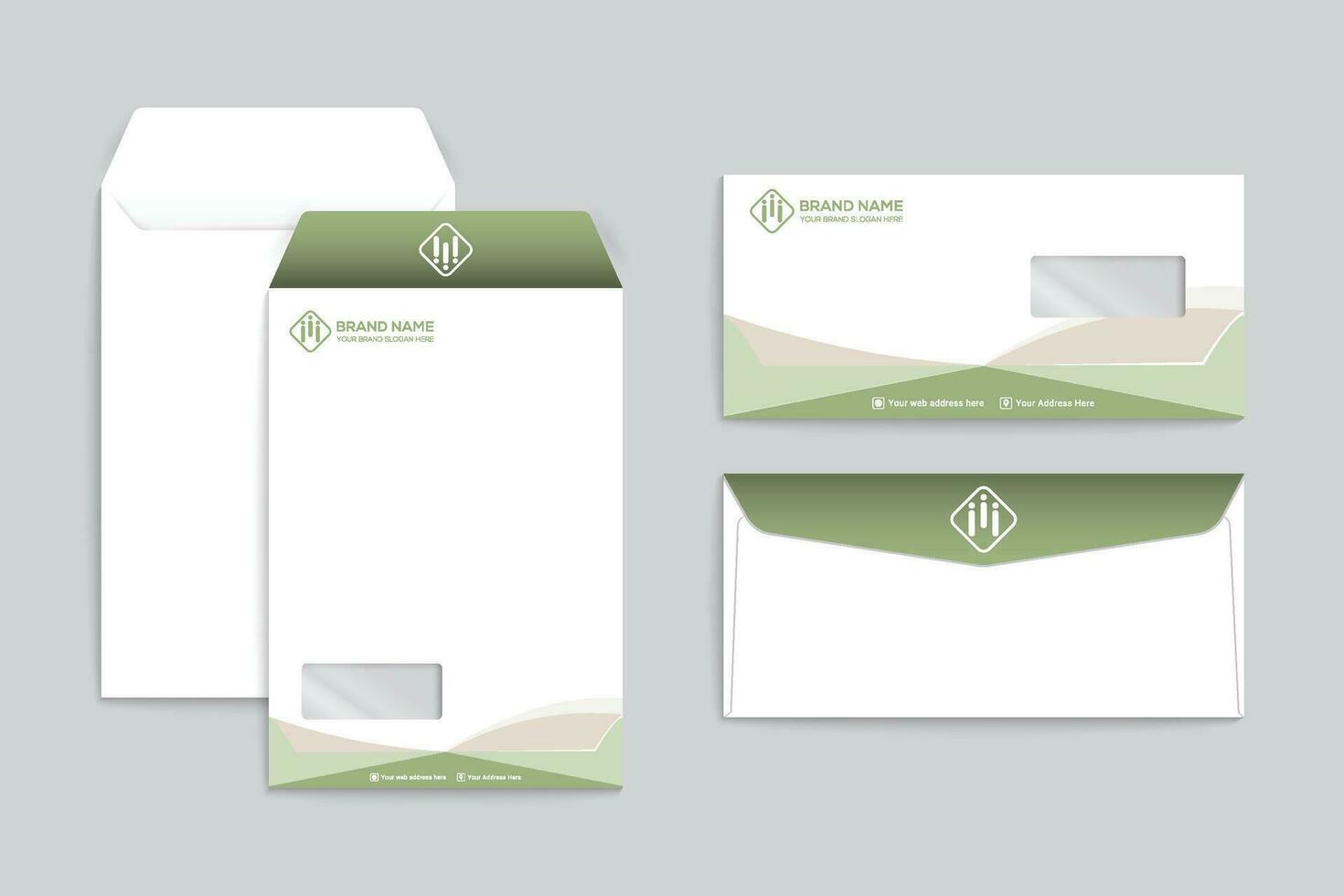 Stylish envelope template vector