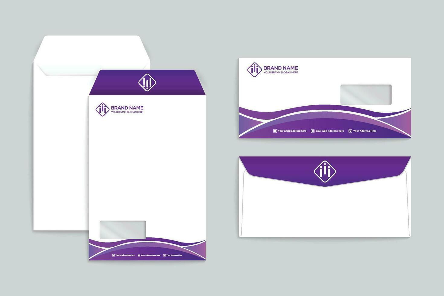 Modern professional envelope design vector