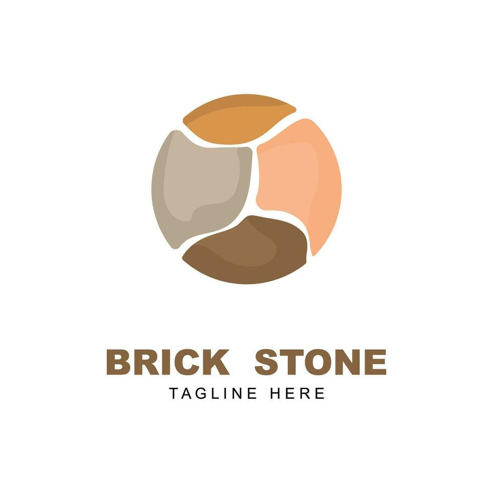 brick stone logo icon vector