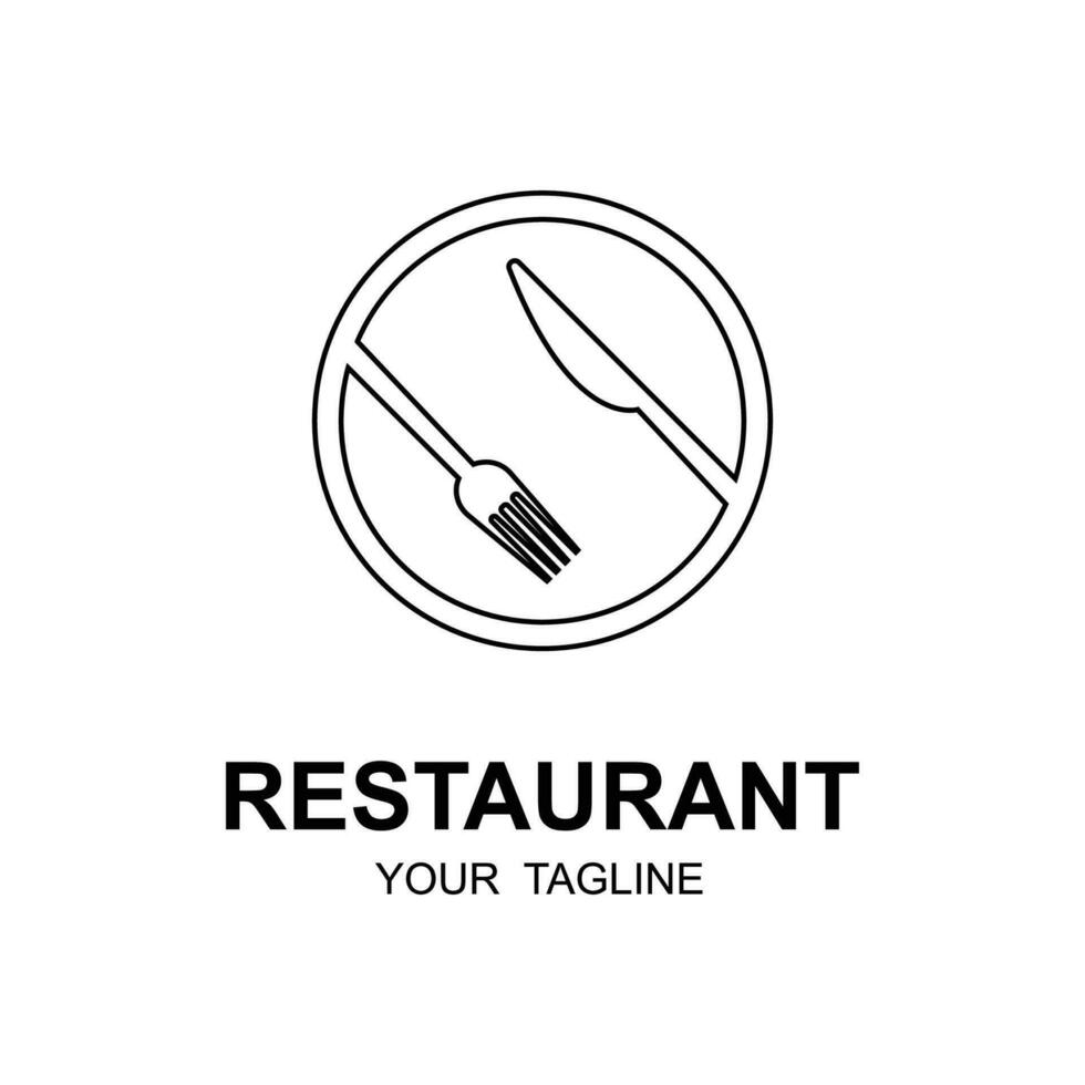 restaurante logo vector icono ilustración diseño