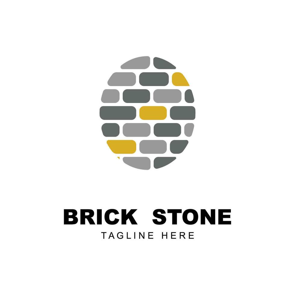 brick stone logo icon vector