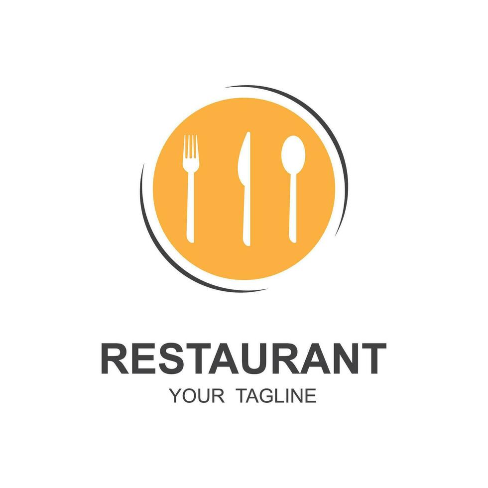 restaurante logo vector icono ilustración diseño