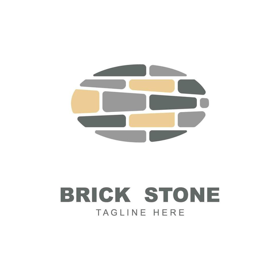 brick stone logo icon vector