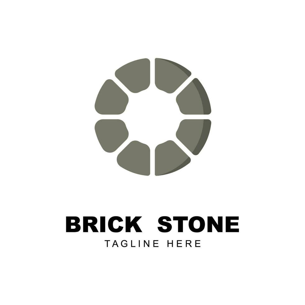 brick stone logo icon vector