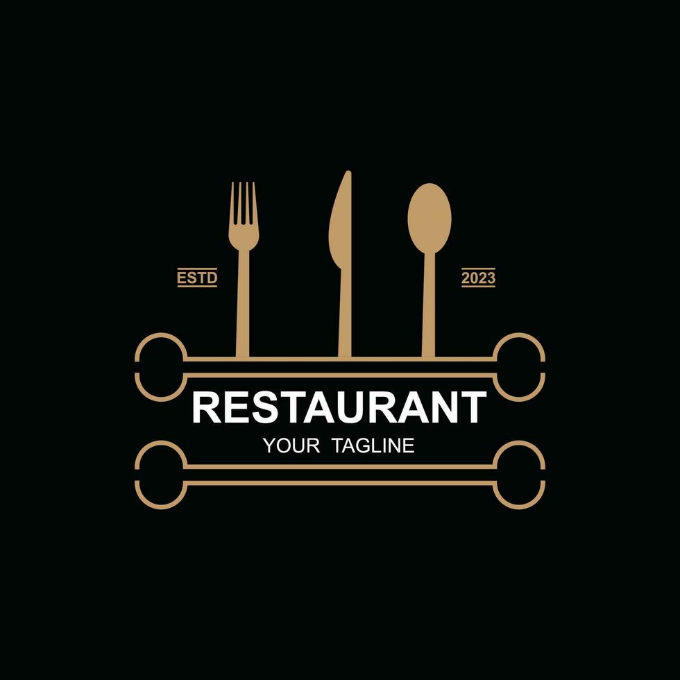 restaurant logo vector icon illustration design