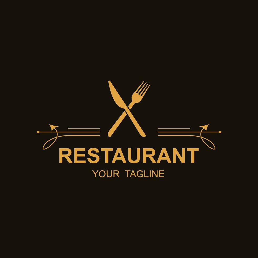 restaurante logo vector icono ilustración diseño