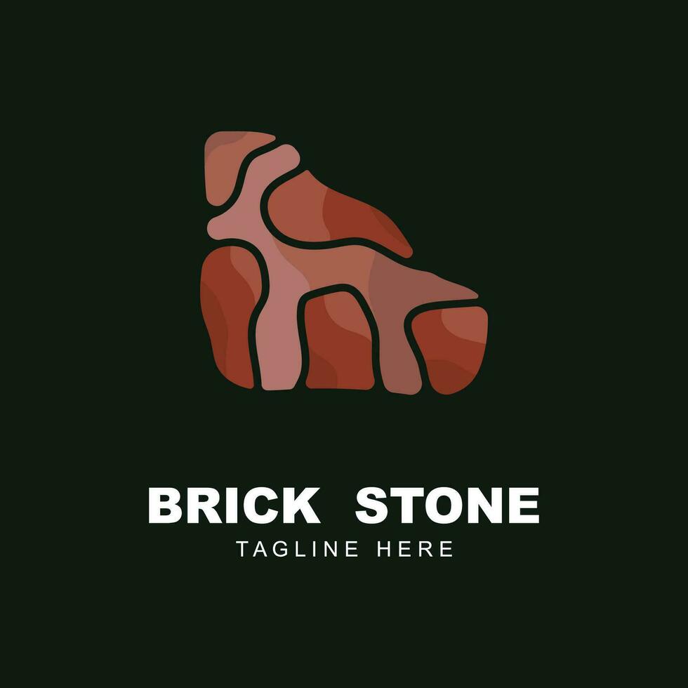 brick stone logo icon vector