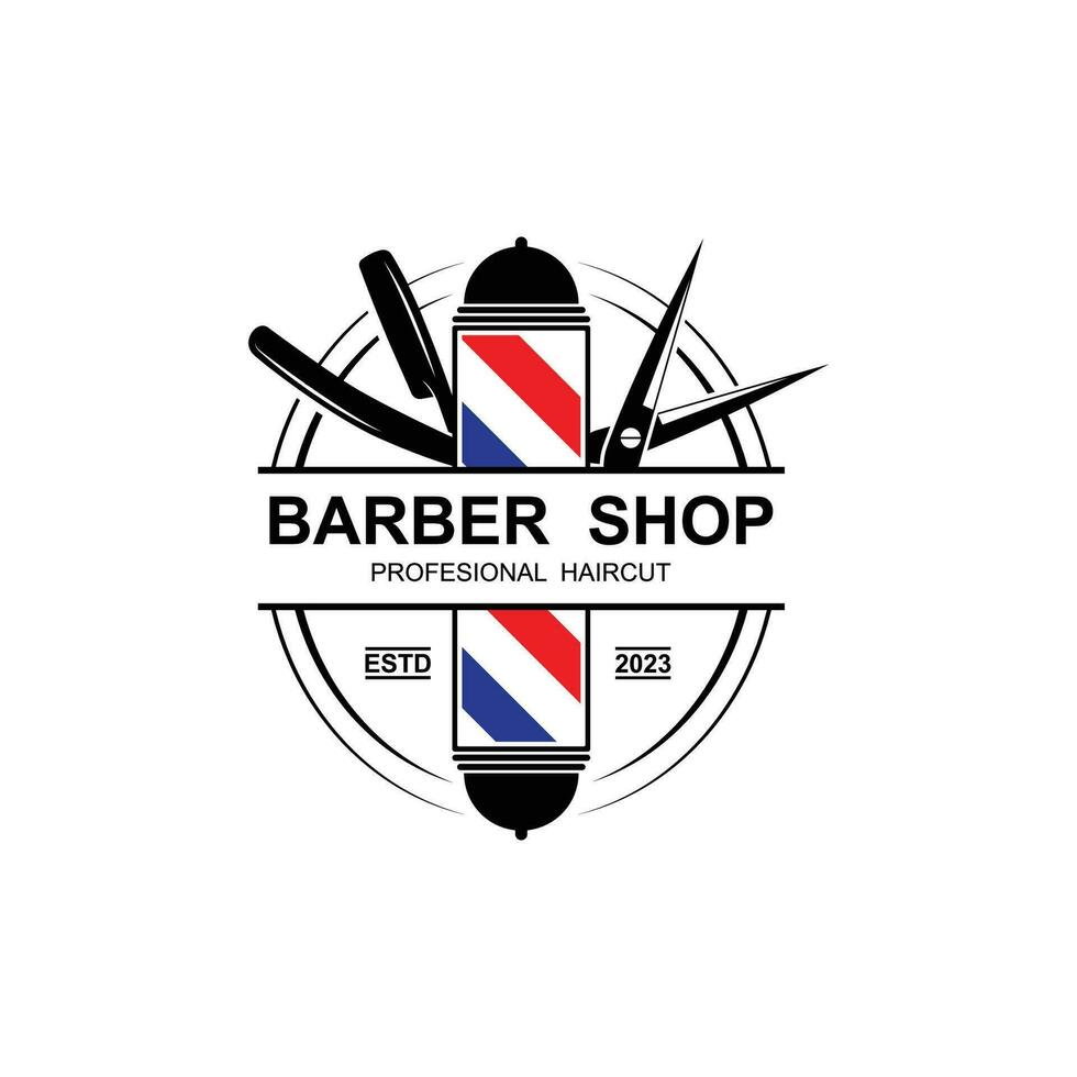 barbershop logo icon vector