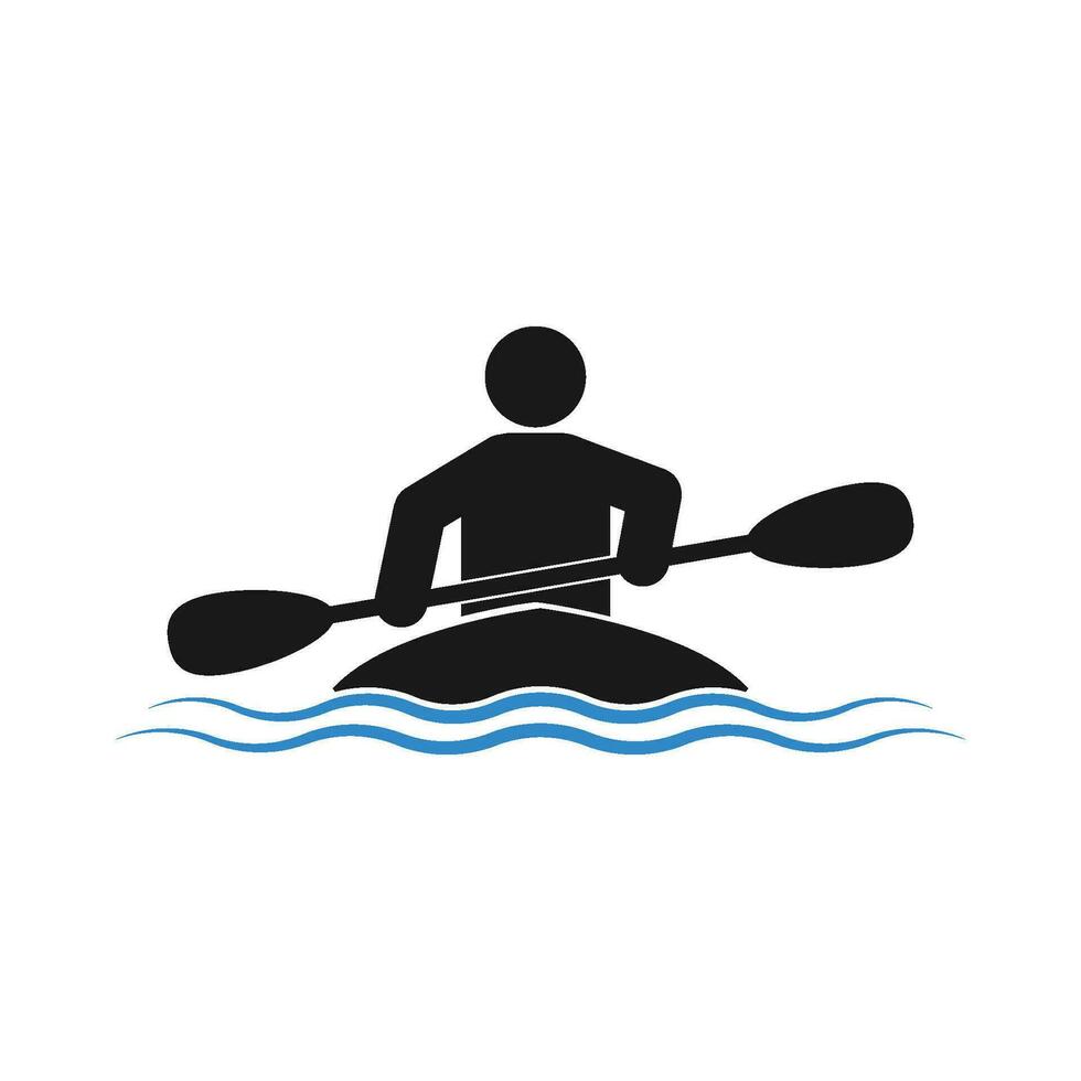 kayak sport icon vector