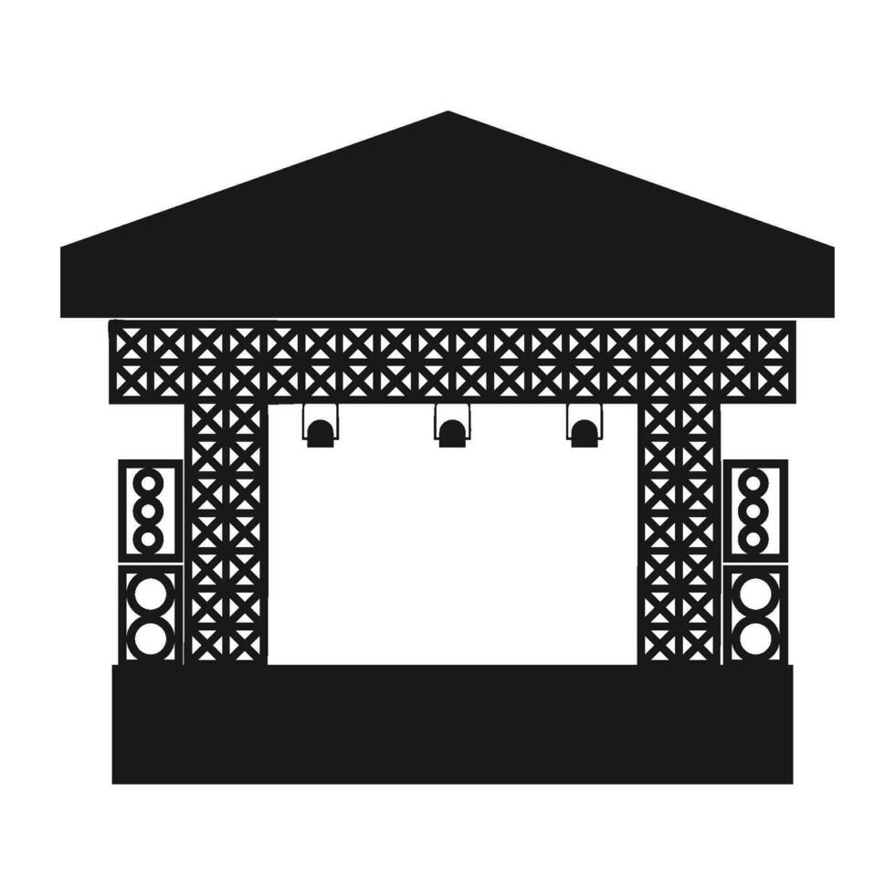 music festival stage icon vector