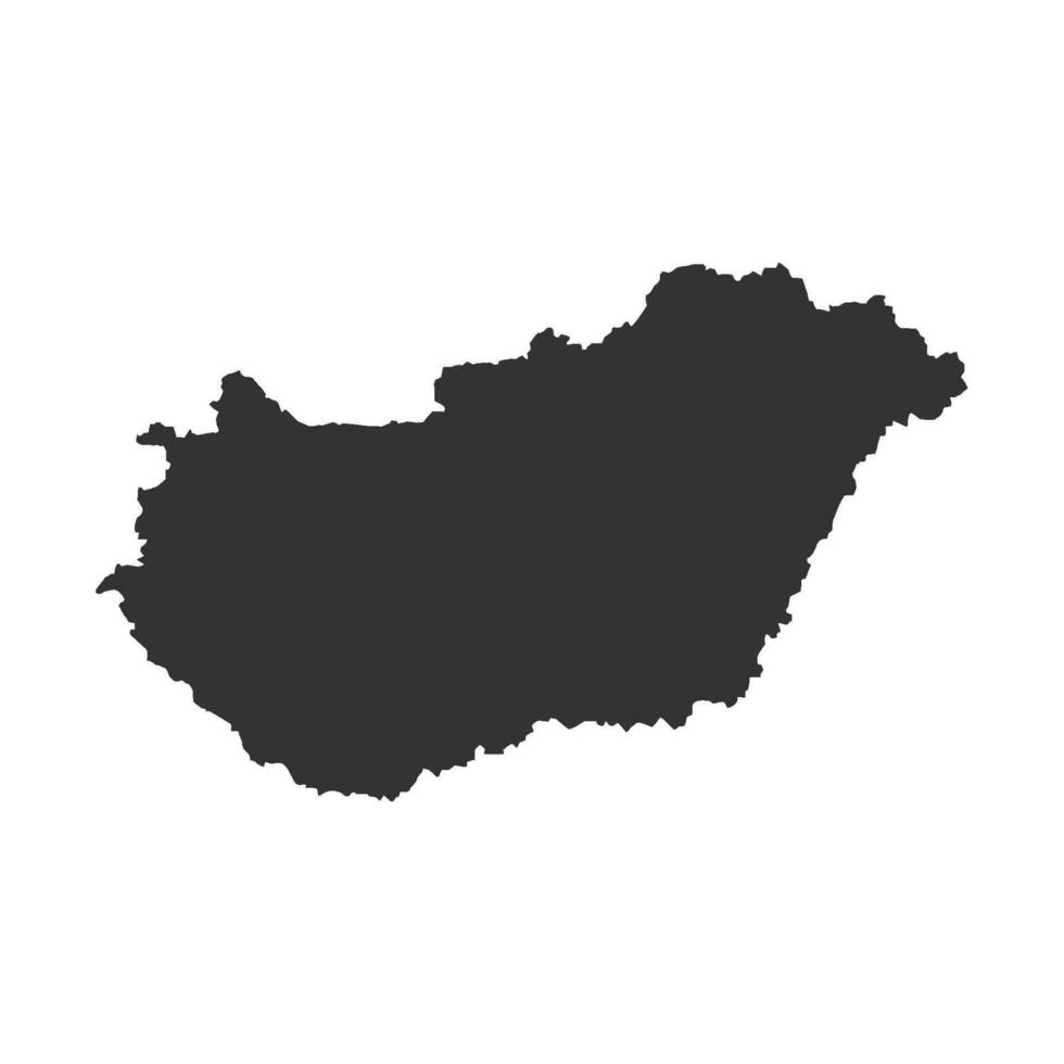 hungary map icon vector