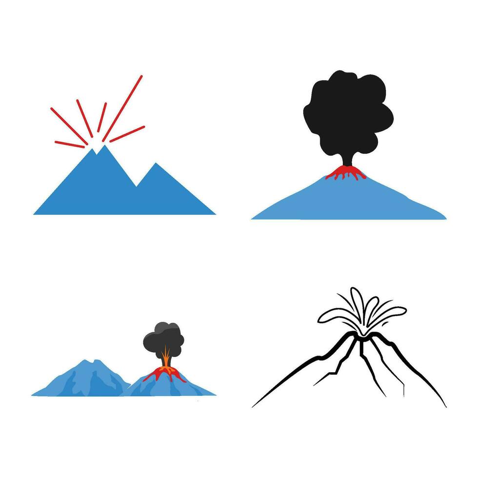 volcano icon vector