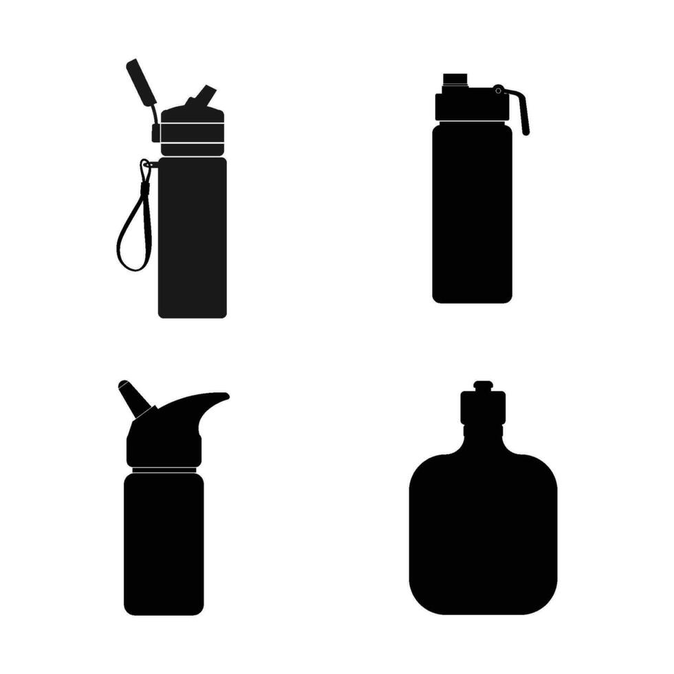 Drinking water bottles icon vector