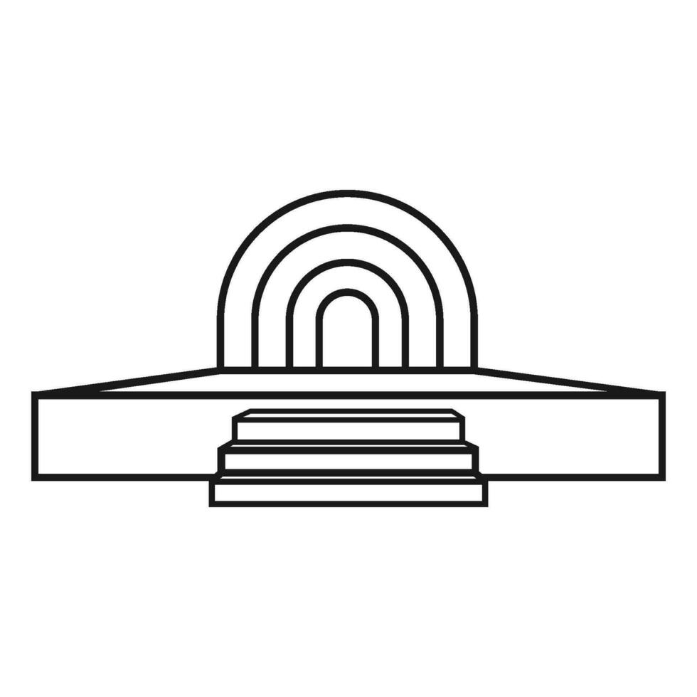 music festival stage icon vector