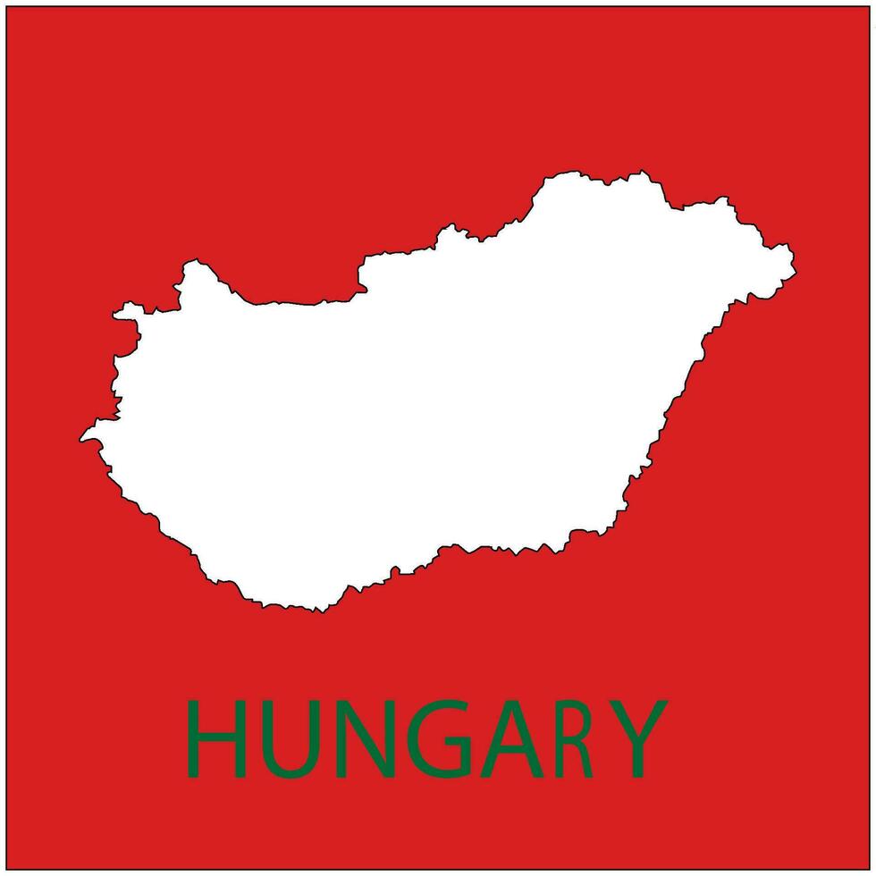 Hungría mapa icono vector